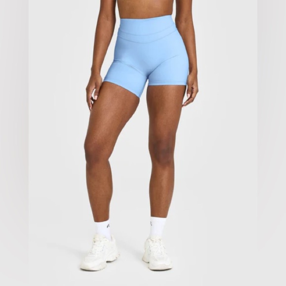 ONER ACTIVE UNIFIED HIGH WAISTED SHORTS 6" powdered blue